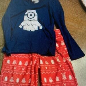 Kids Navy and Red Pajama Set